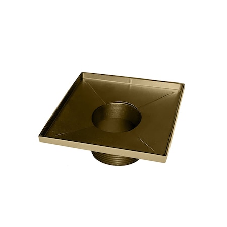 Infinity Drain 5x5 SS 2 in Throat only in Satin Bronze T_52_SB